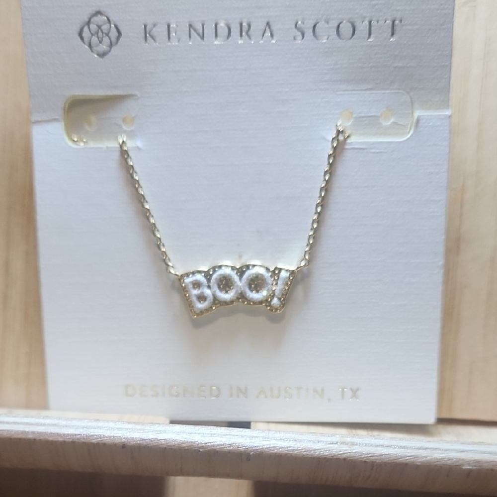 Kendra Scott Gold BOO Pendant Necklace